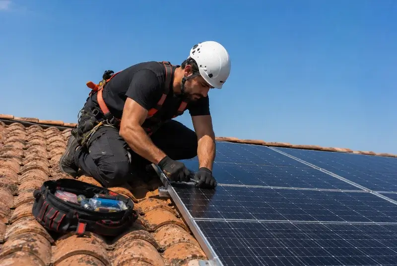 Maintenance et monitoring de panneaux solaires à Maen Roch