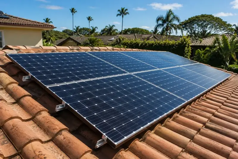 Installation de panneaux solaires à Maen Roch
